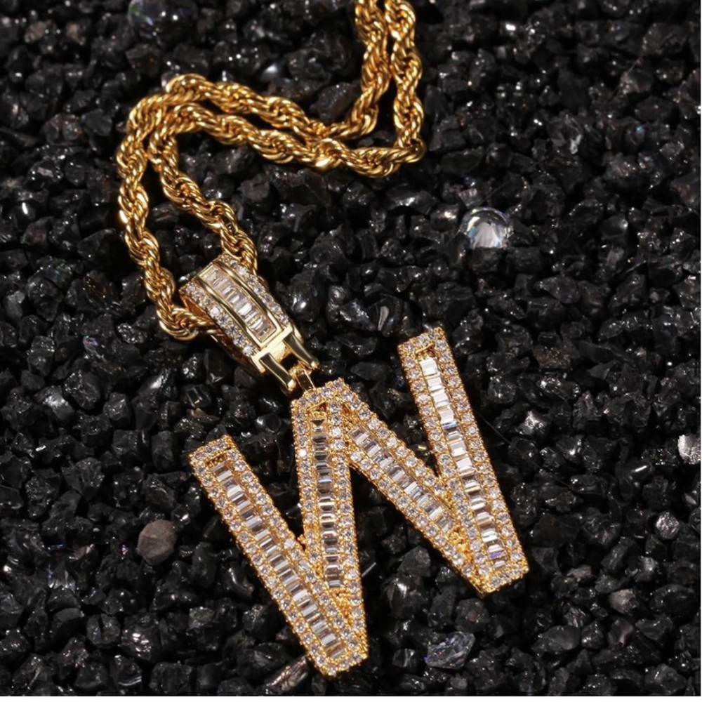 CZ Initial Necklace